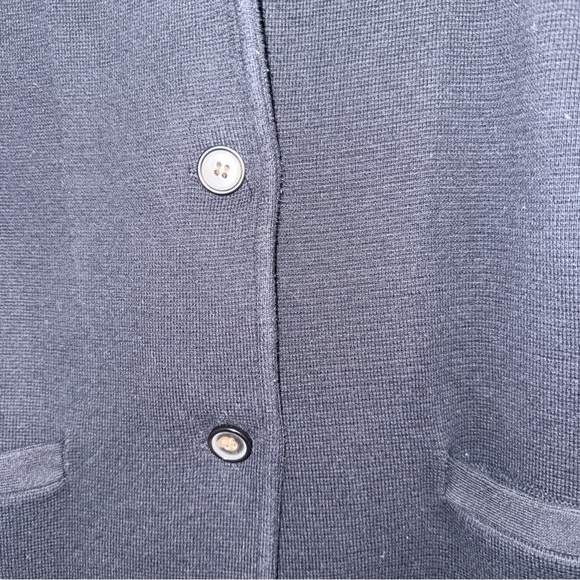 J. Crew Women's 100% Cotton Black Sweater Blazer Size M - Picture 5 of 7